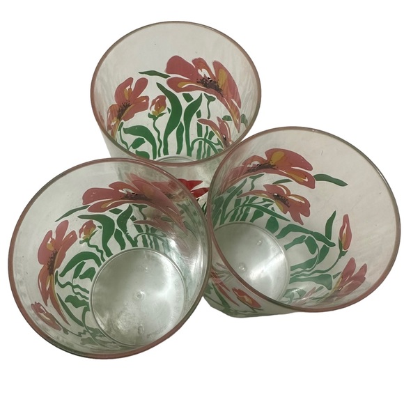 Retro Floral Drink Glasses Taiwan (3) - Picture 4 of 6